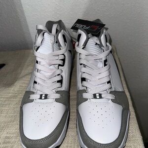 Men’s FUBU New White Grey High-Top Sneakers Size 10.5